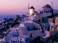 Обои для рабочего стола - Santorini, Cyclades Islands, Greece