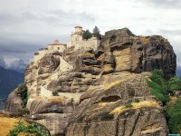 Обои для рабочего стола - Varlaam Monastery, Meteora, Greece