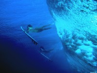     - Surfer Girls, Duck Diving, Hawaii