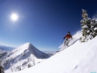 Обои для рабочего стола - Telemark Skiing in the Bridger Mountains, Montana