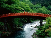Обои для рабочего стола - The Sacred Bridge, Daiya River, Nikko, Japan